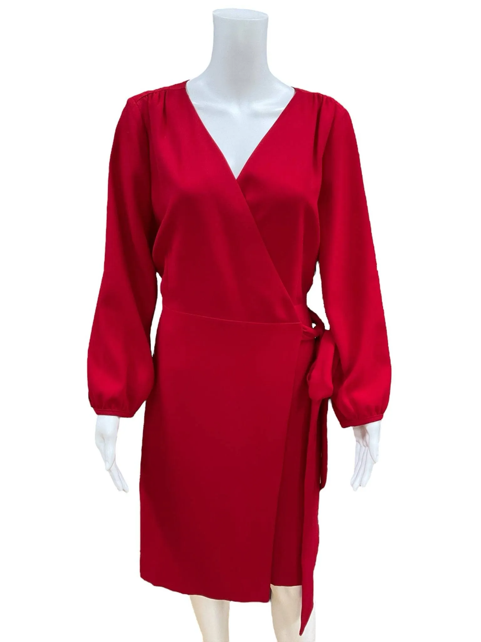 J. Crew Red Wrap Dress - Size 14