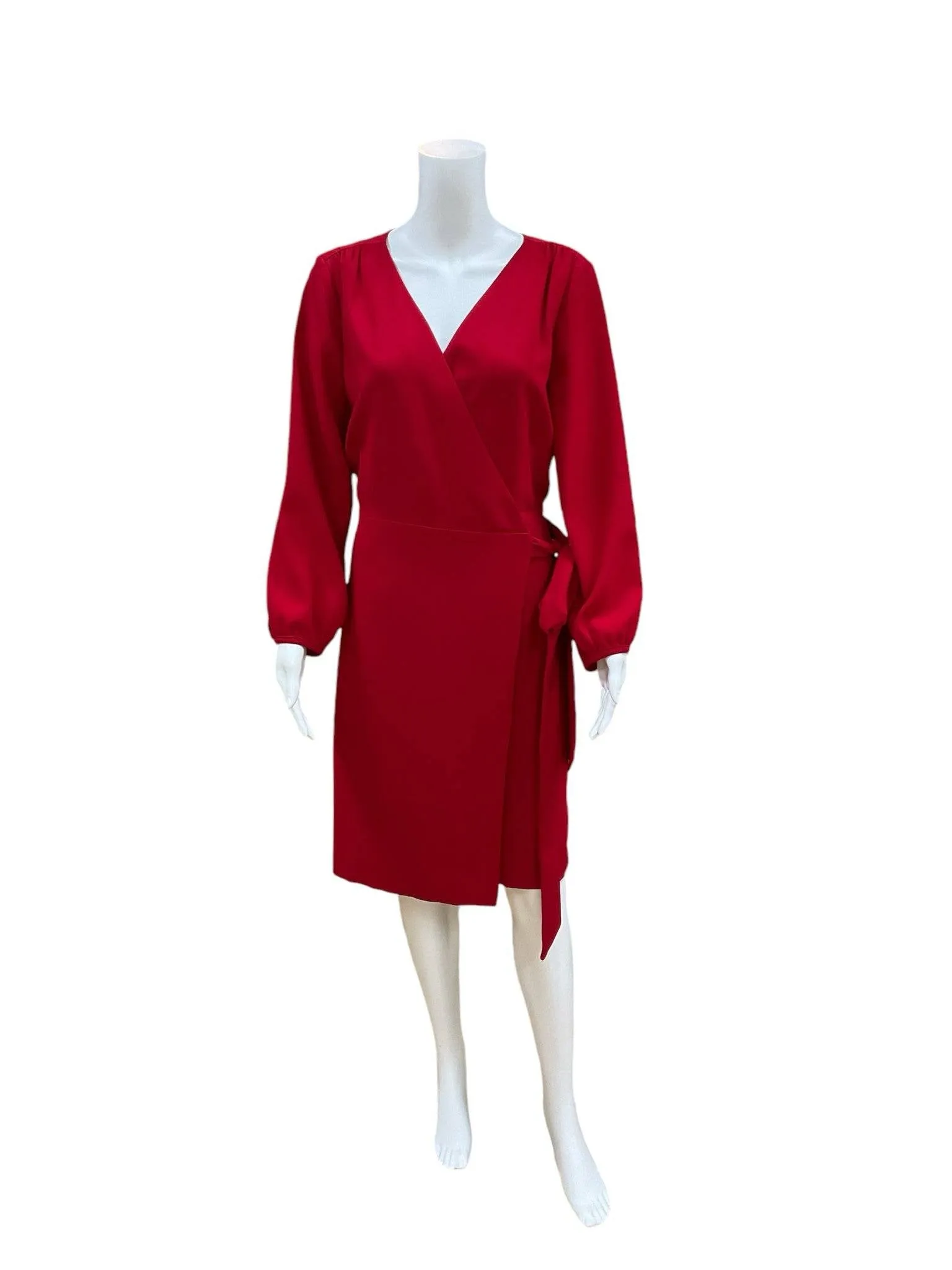 J. Crew Red Wrap Dress - Size 14