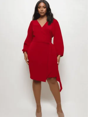 J. Crew Red Wrap Dress - Size 14