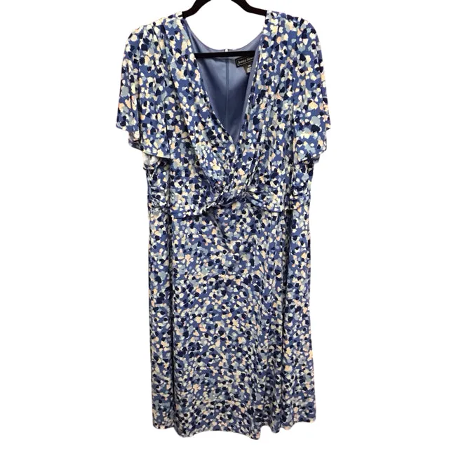 Jessica Howard Blue Print Dress Women's Size 2X