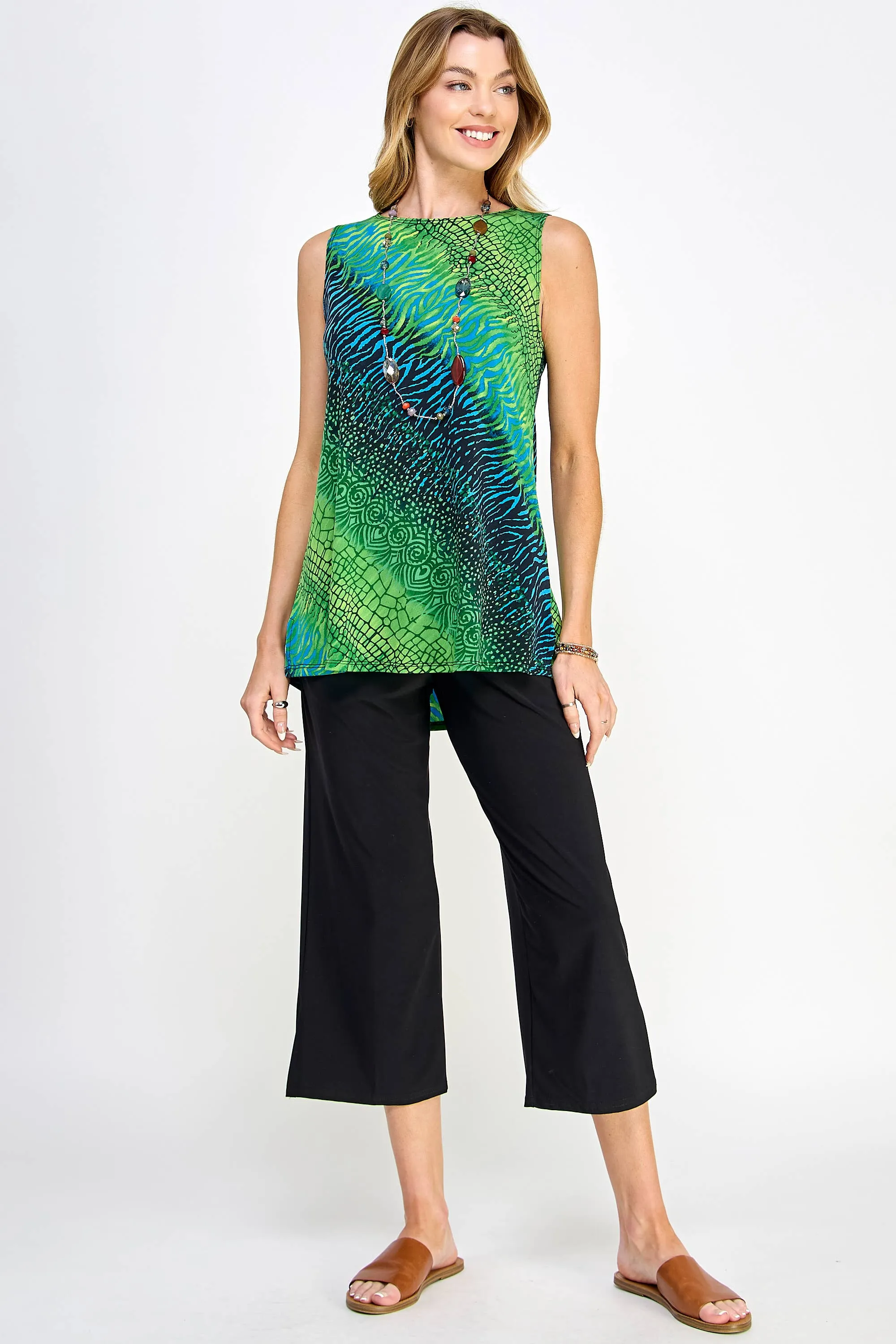 Jostar Print Boat Neckline Top. Fall Clearance!
