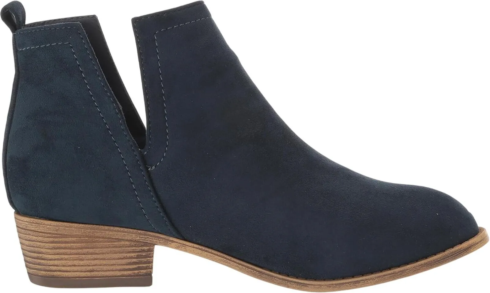Journee Collection Womens Rimi Pull On Stacked Heel Booties RIMI-BLU Blue 6.5M