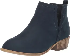 Journee Collection Womens Rimi Pull On Stacked Heel Booties RIMI-BLU Blue 6.5M