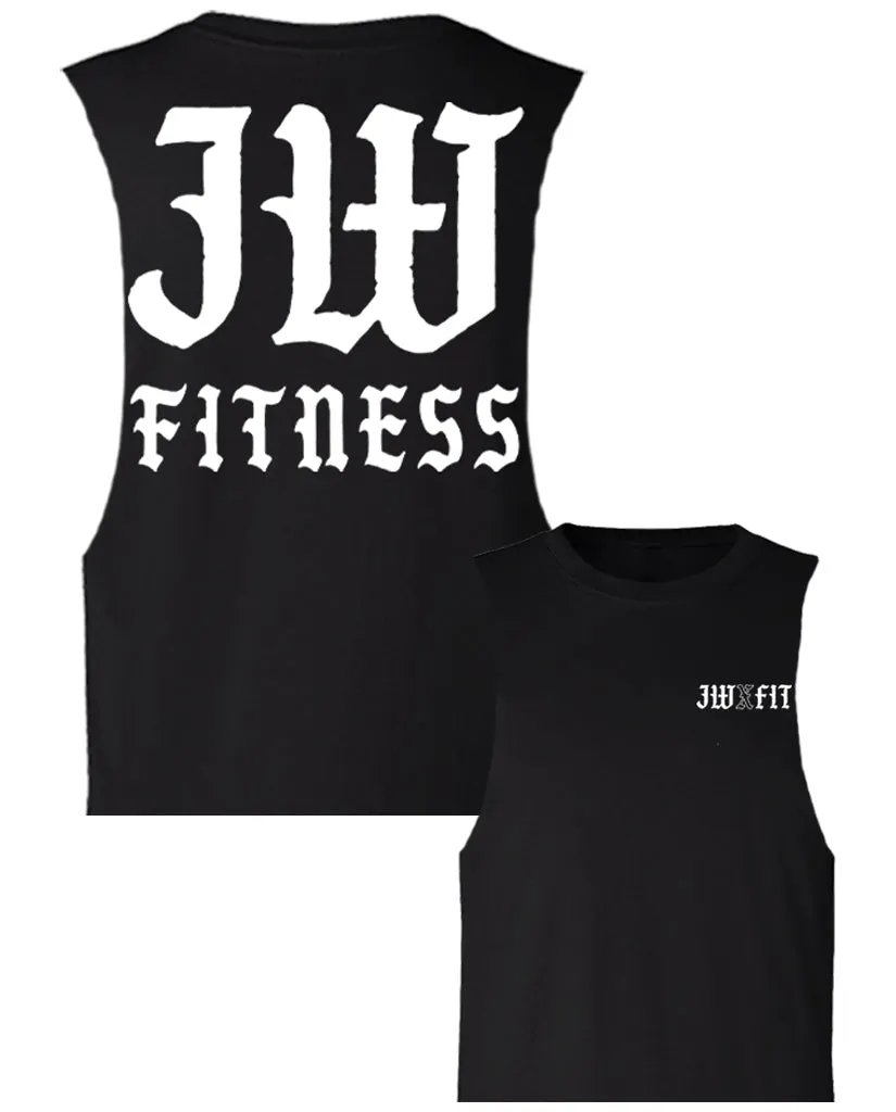 JW Fit "LOGO" Women's Custom Cut Crop Muscle Tee