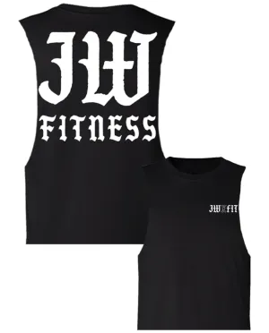 JW Fit "LOGO" Women's Custom Cut Crop Muscle Tee