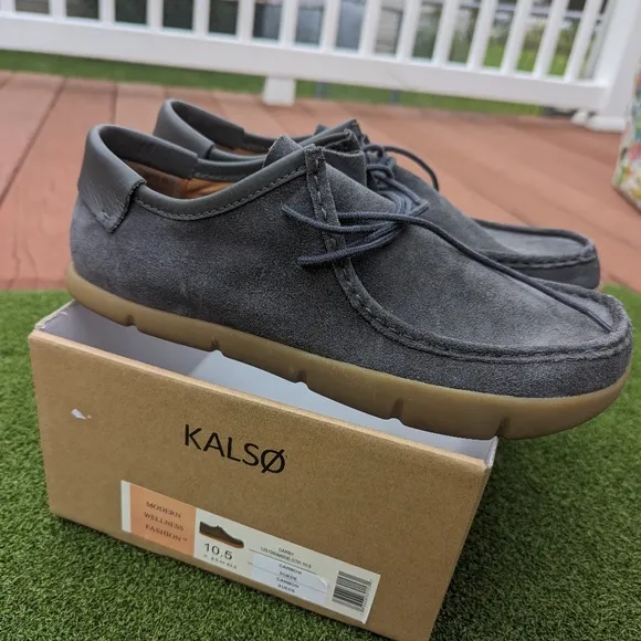KALSO EARTH SHOE Darby Negative Heel Earth Shoe Carbon Gray Women's Size 10/10.5