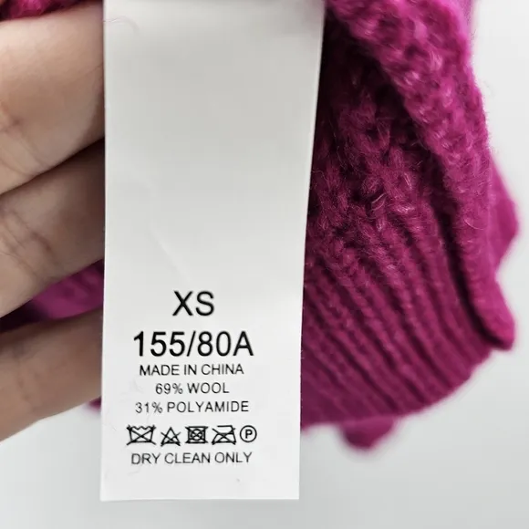 Kate Spade pink bow crew neck sweater women's size extra small
