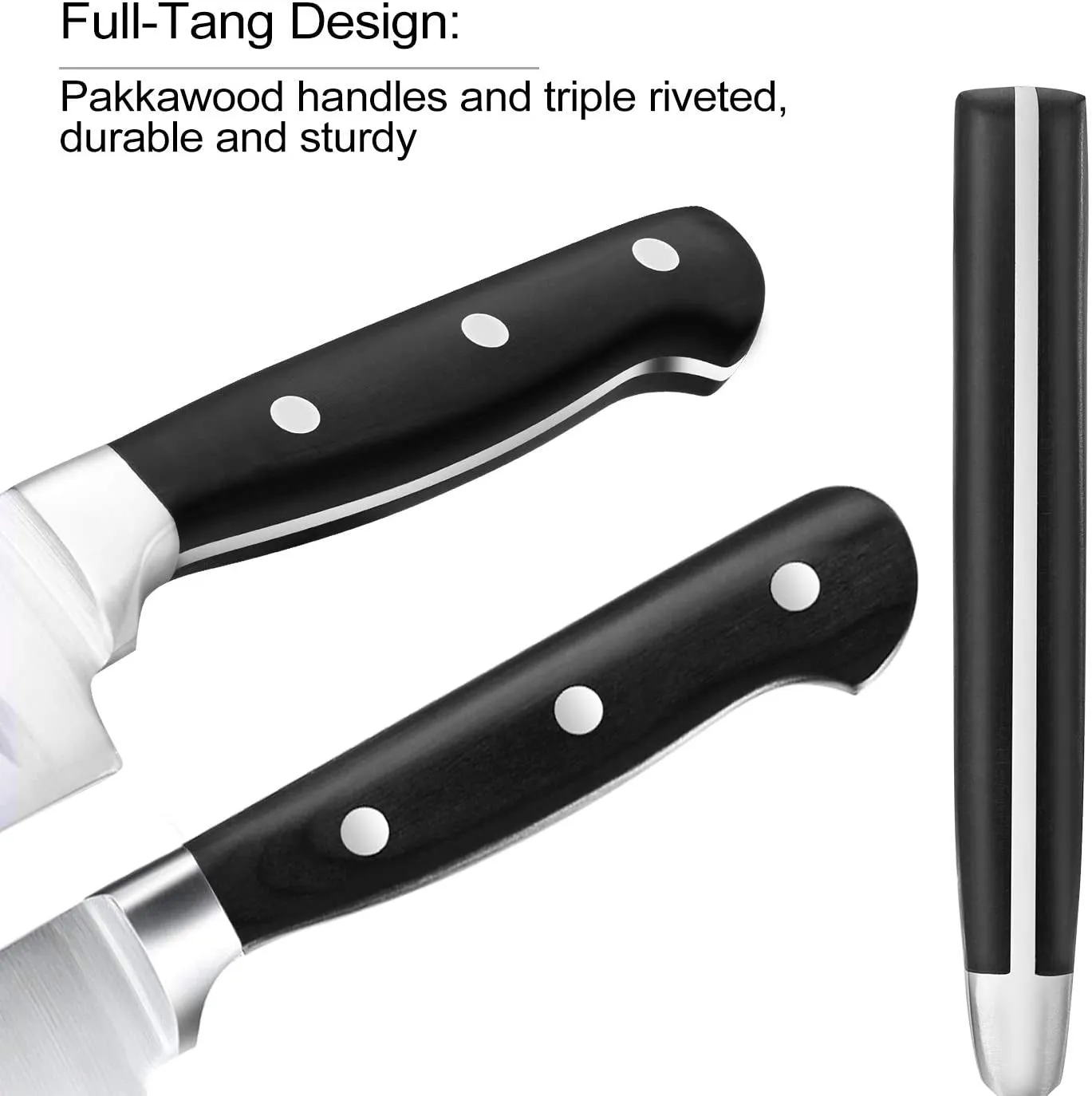 Kitchen Knife Set 15 Pieces with Wooden Block Kitchen Accessories Knife Set