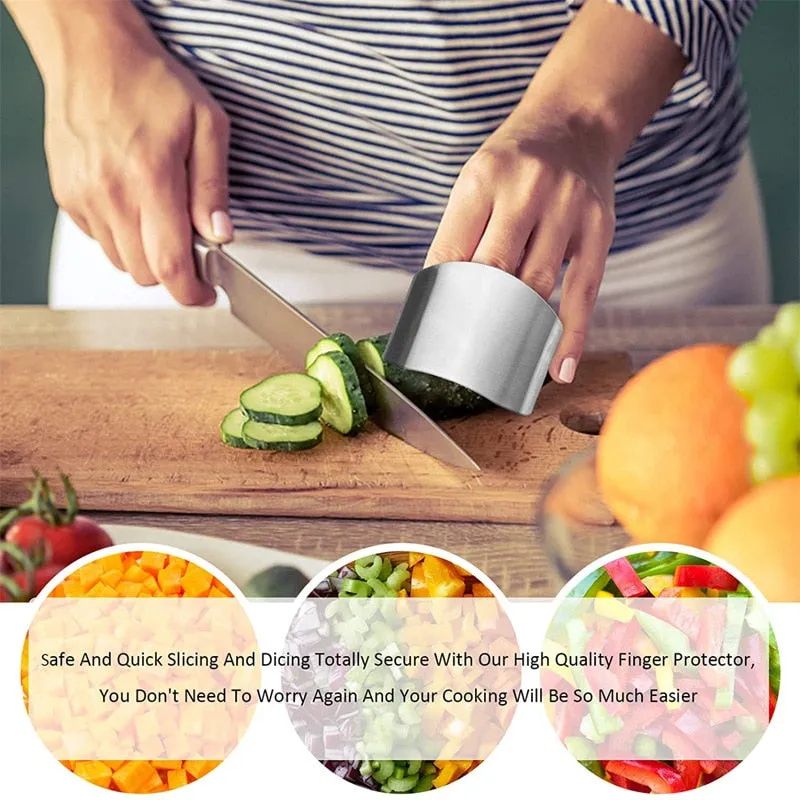 Kitchen Tool Accessories Stainless Steel Finger Guard Finger Protector Tool