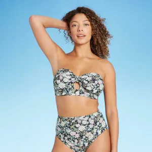 Kona Sol Women's Sweet Meadows Ditsy Bandeau Bikini Top