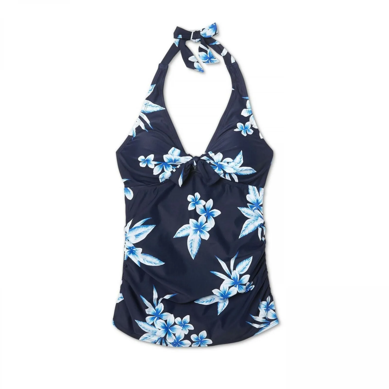 Kona Sol Women's Tie Front Halter Tankini Top