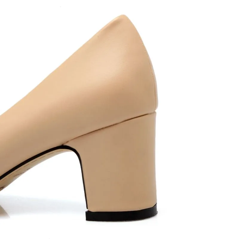 Ladies Pointed Toe Color Matching Women Pumps