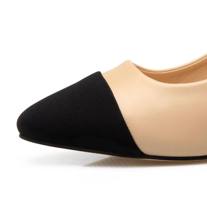 Ladies Pointed Toe Color Matching Women Pumps