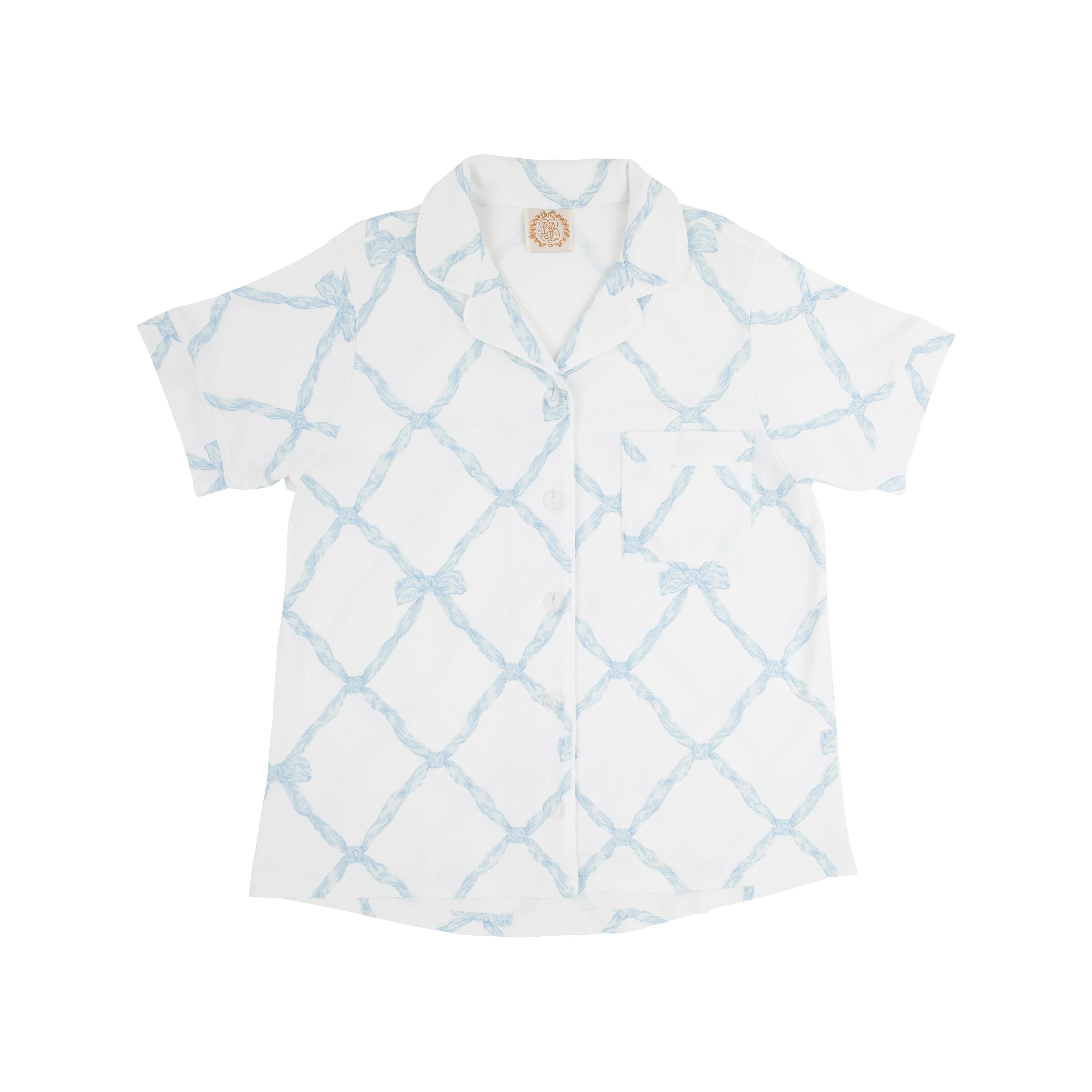 Let Me Lounge Short Sleeve Top (Women's) - Buckhead Blue Belle Meade Bow
