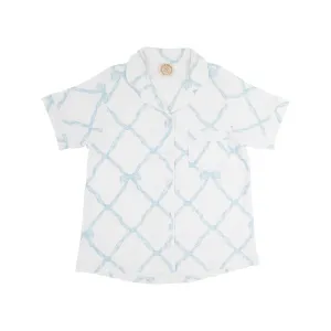Let Me Lounge Short Sleeve Top (Women's) - Buckhead Blue Belle Meade Bow