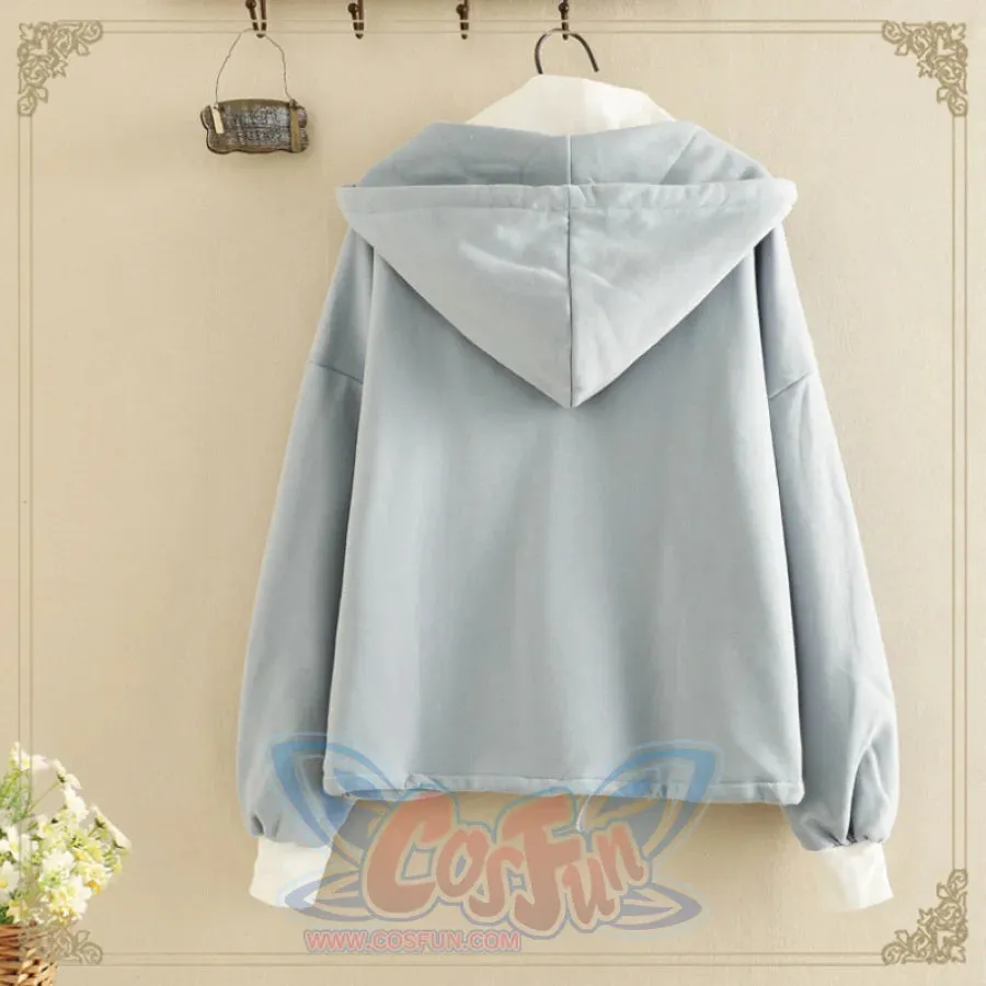 Letter Print Fake Two-Piece Hoodie mp005899