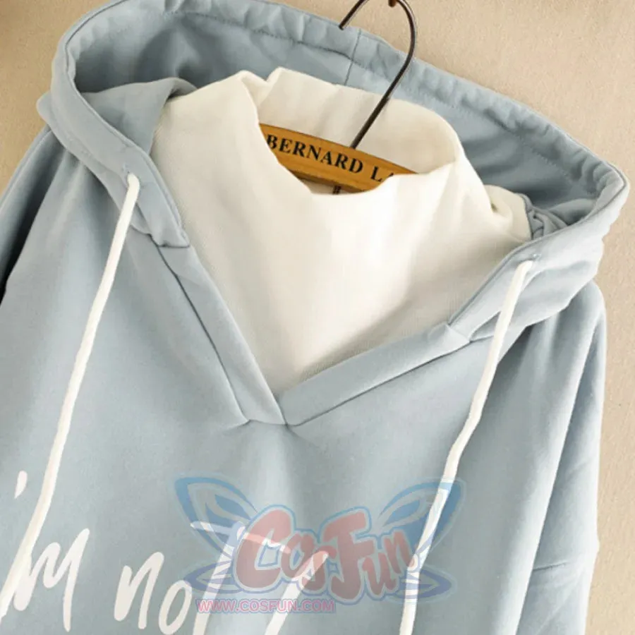 Letter Print Fake Two-Piece Hoodie mp005899