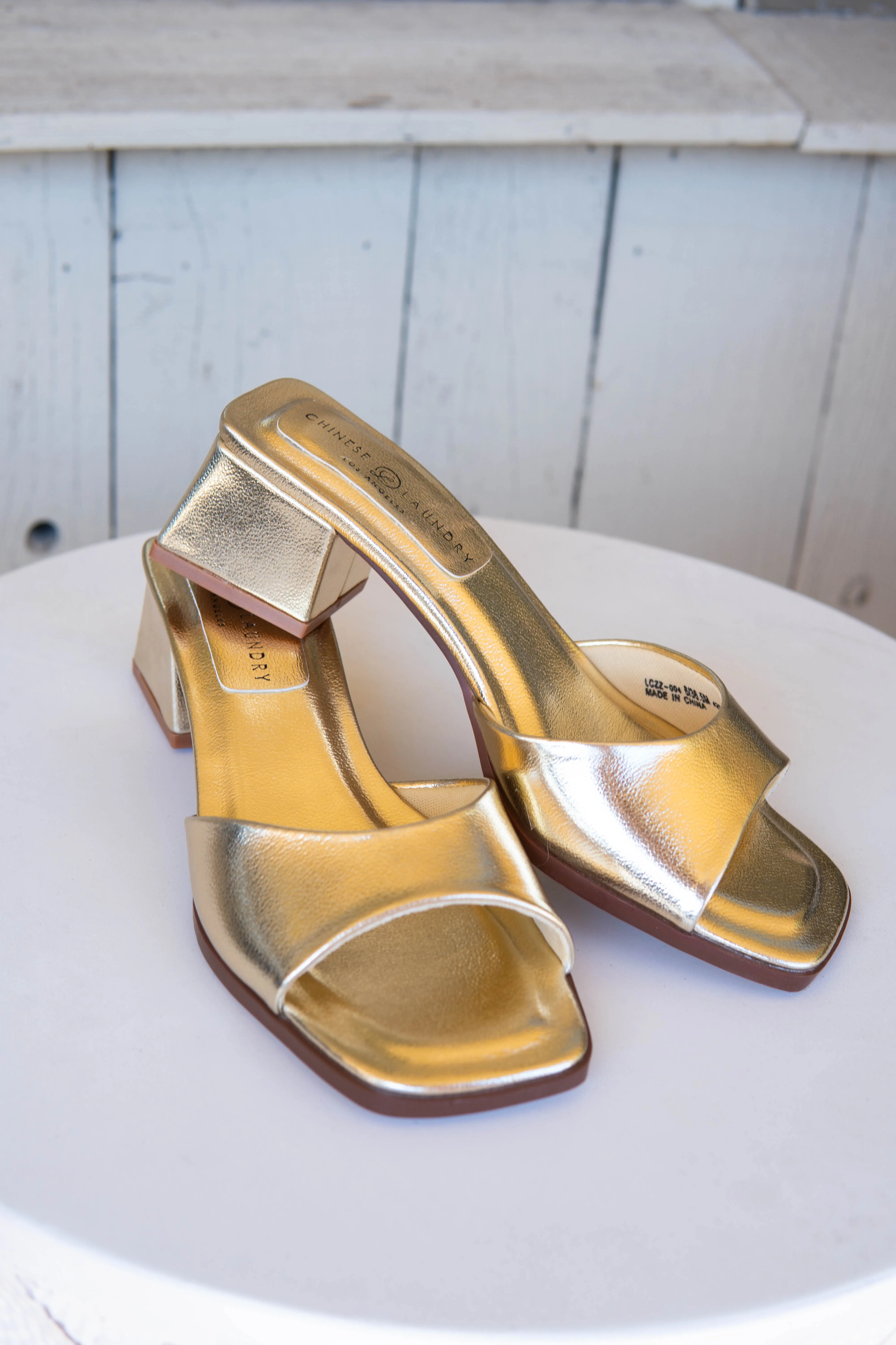 Liinda Heel Metallic Gold
