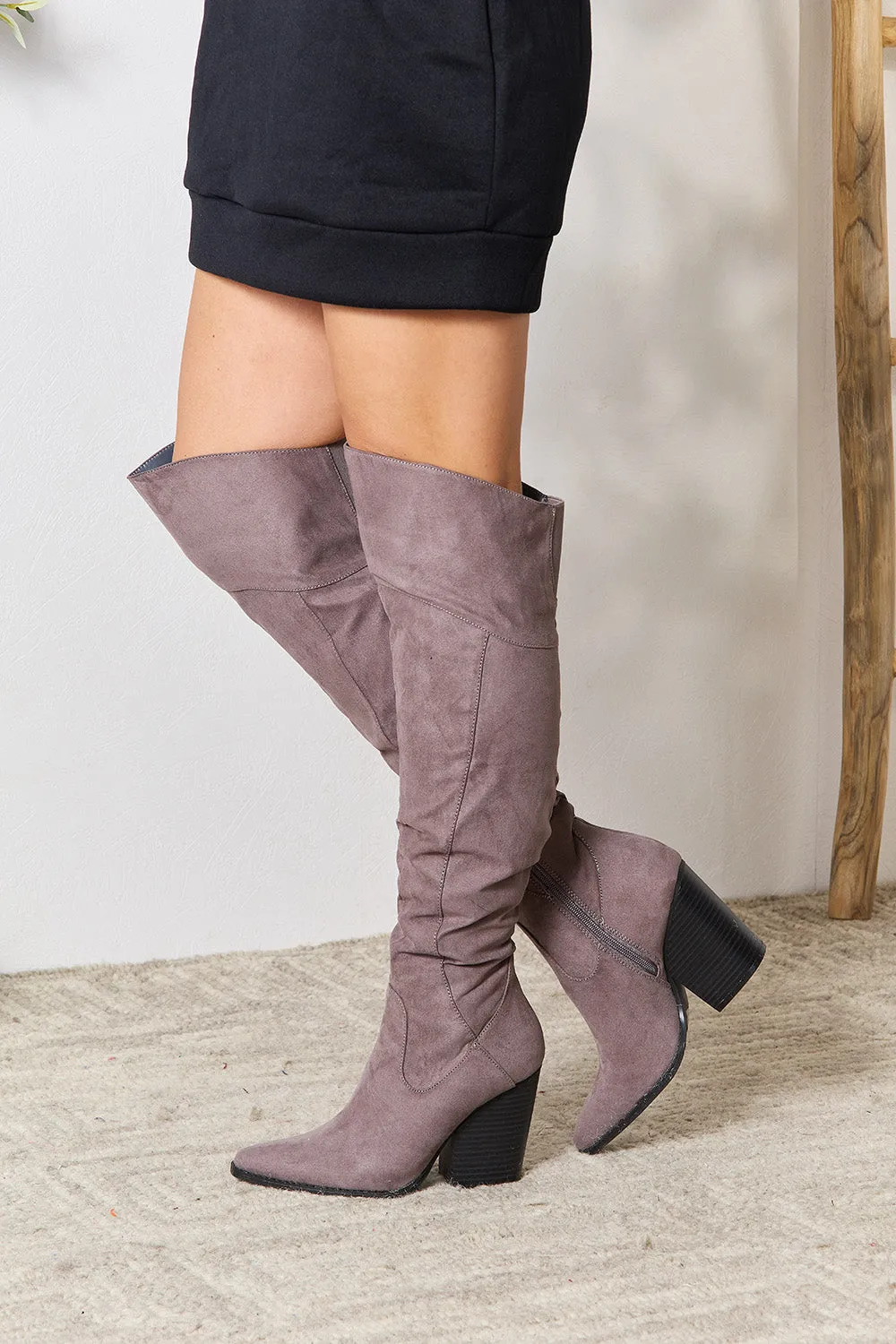 Lilac Knee High Boots