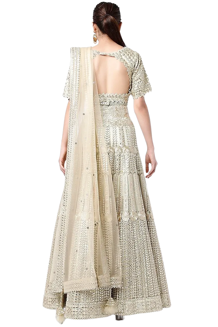 Lime Embroidered Lehenga Set