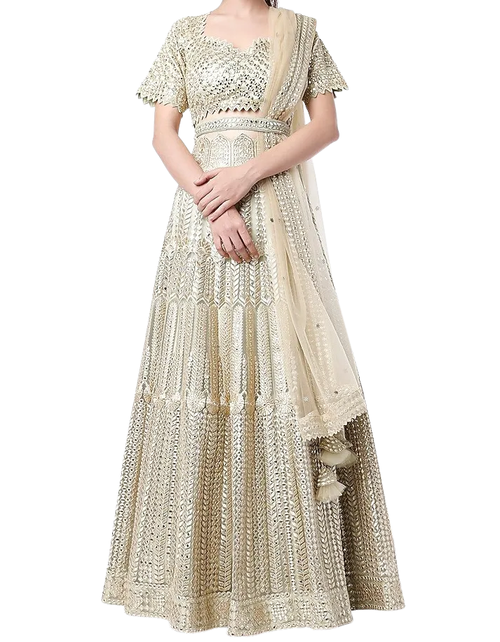 Lime Embroidered Lehenga Set
