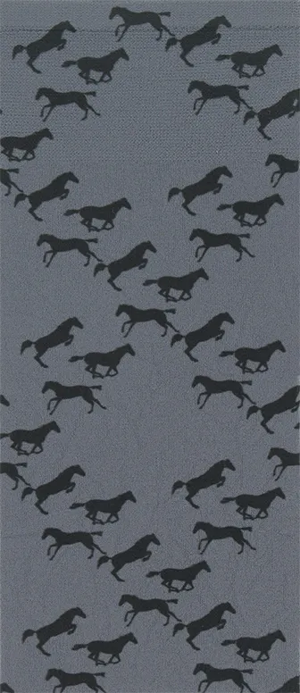 Little Black Horses on Smoke Knee Highs