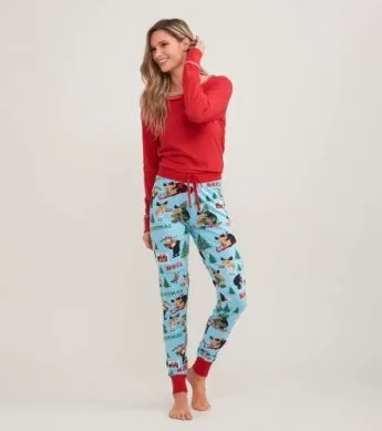 Little Blue House by Hatley | Holiday Red Women's Stretch Jersey Top
