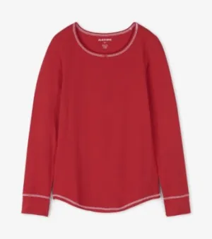 Little Blue House by Hatley | Holiday Red Women's Stretch Jersey Top
