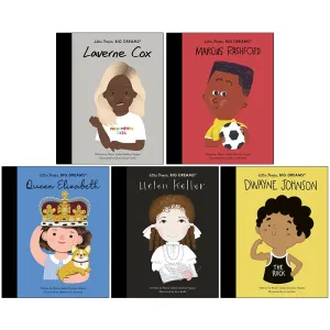 Little People Big Dreams Series 18 Collection Books Set Book 86 To 90 (Laverne Cox, Marcus Rashford)