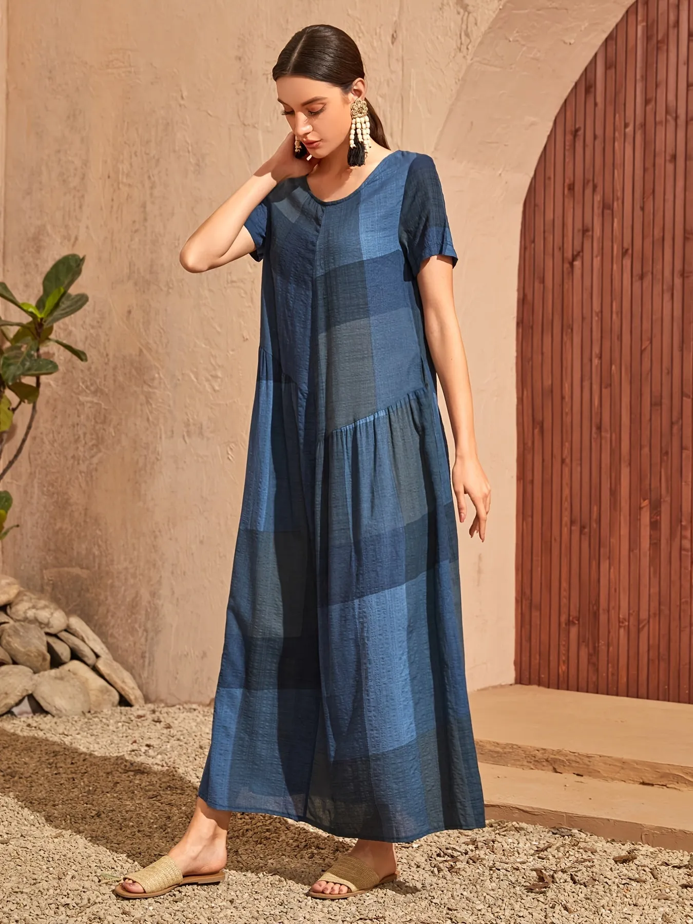 Loose Color Block Dress