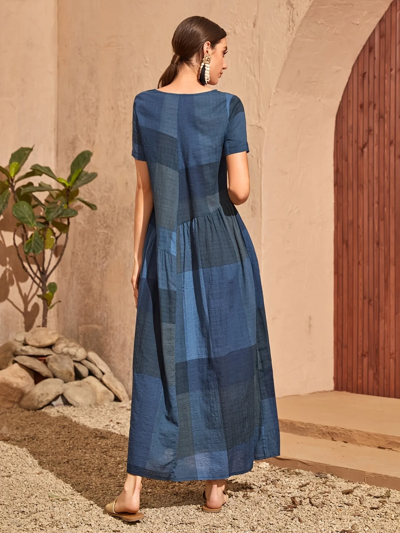 Loose Color Block Dress