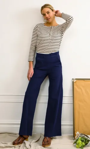 Loup Long Sabrina Wide-Leg Pant in Twilight