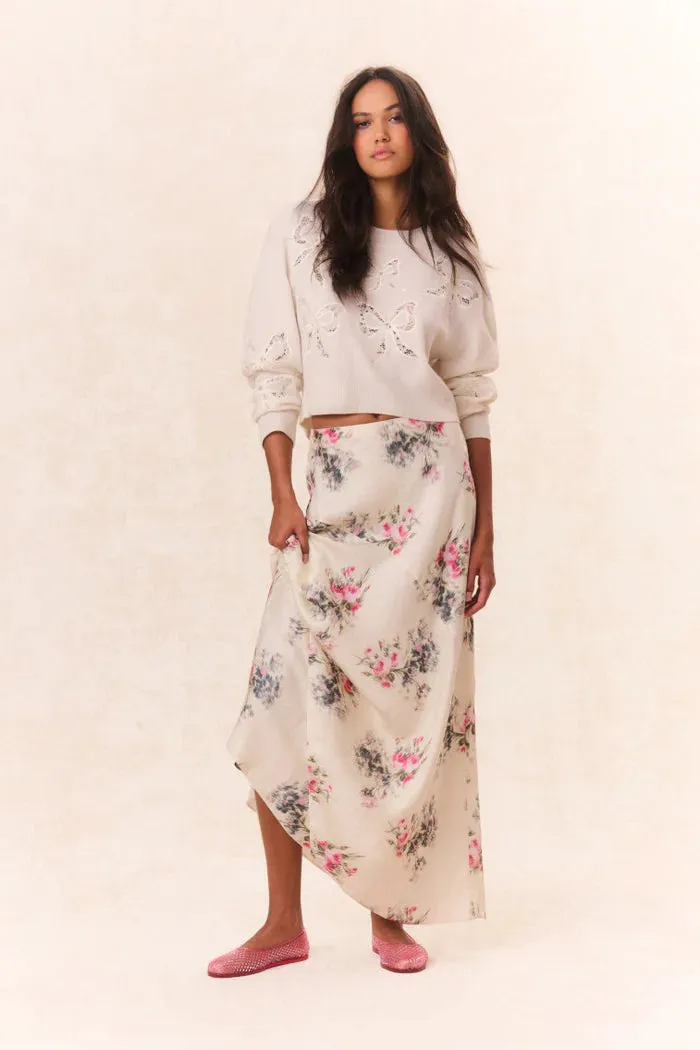 Love Shack Fancy Bertha Skirt - French Ivory