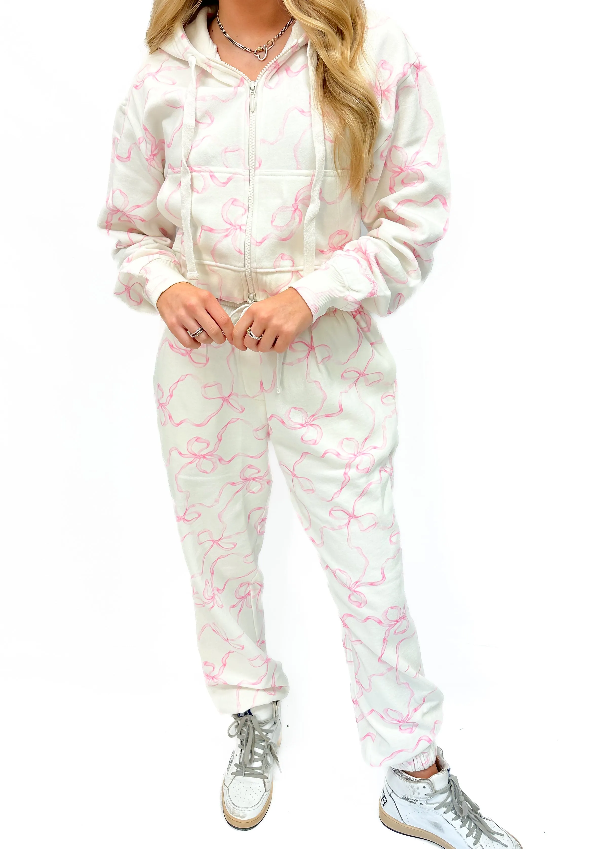 Love Shack Fancy Lillia Sweatpant - Pastry Pink