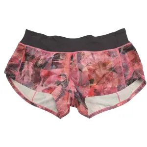 Lululemon Run Times Pink Print Shorts Size 6