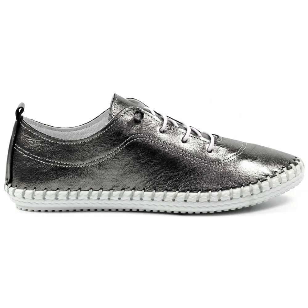 Lunar St Ives Metallic Pewter Shoes