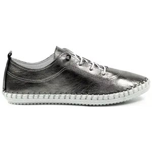 Lunar St Ives Metallic Pewter Shoes