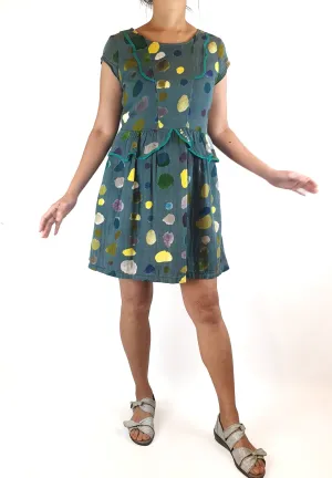 Made590 green print dress size S