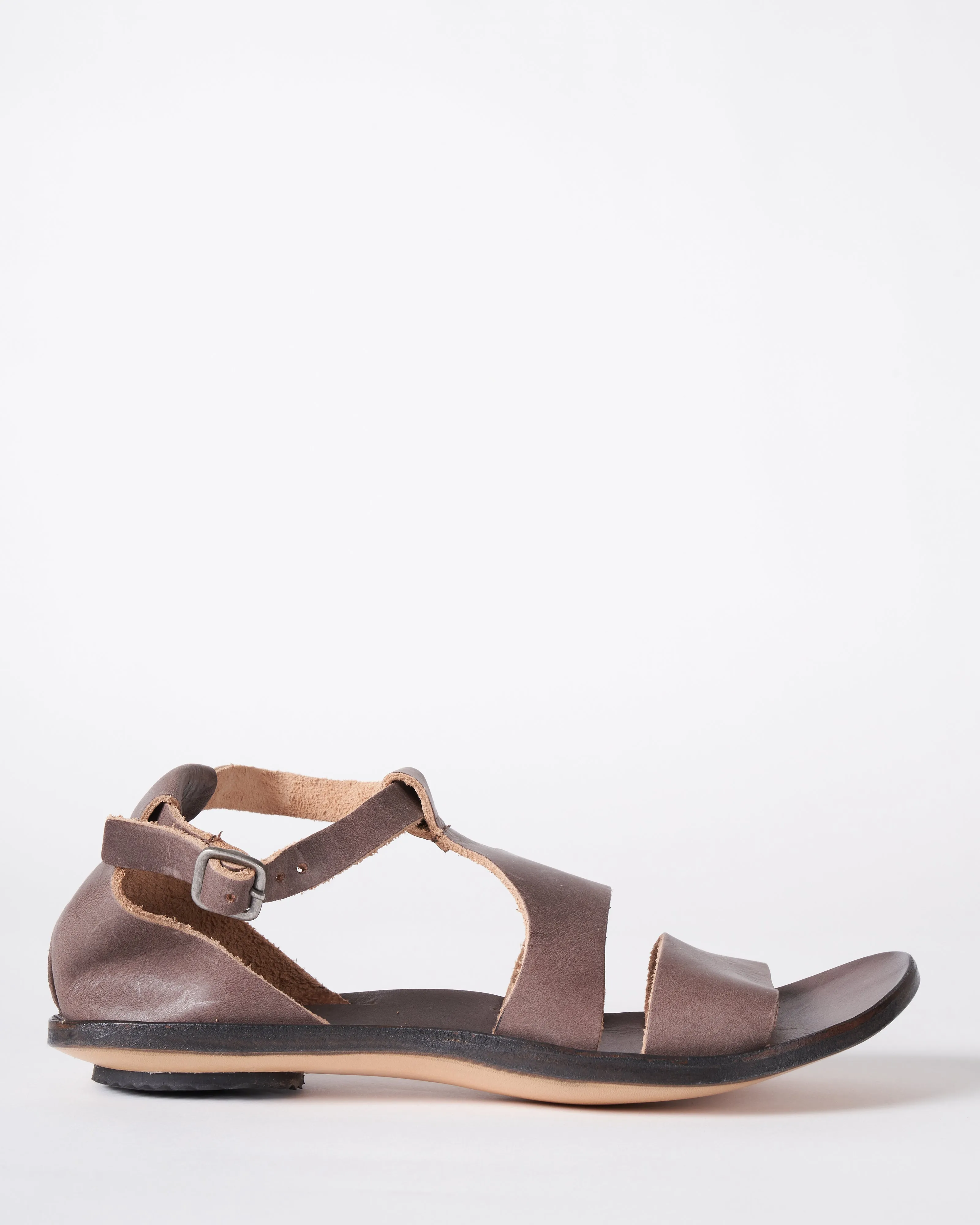 mandarine - leather sandal with black sole - vidb/black sole