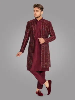 Maroon Indowestern | Azania