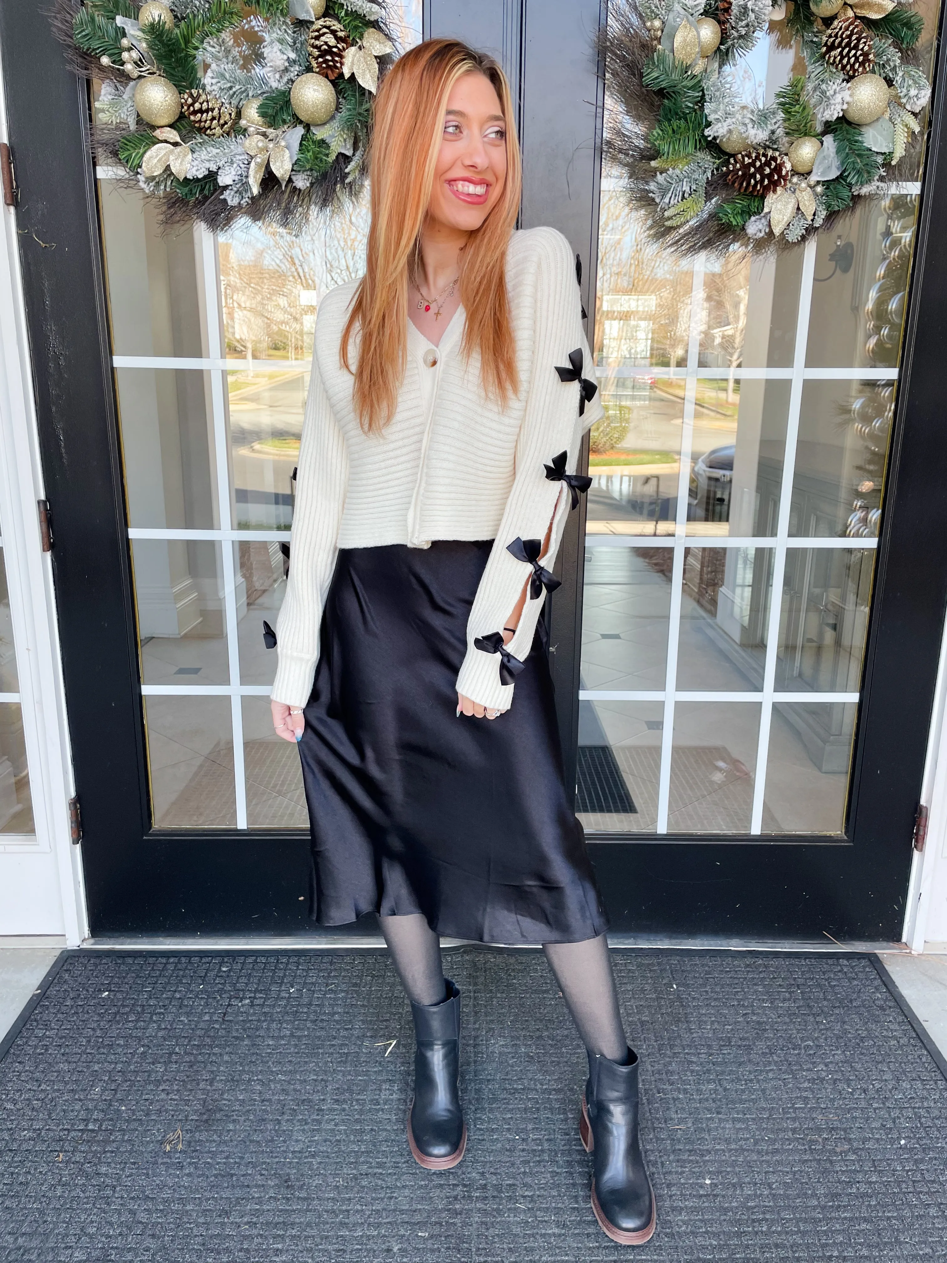 Matchmaker Bow Cardigan