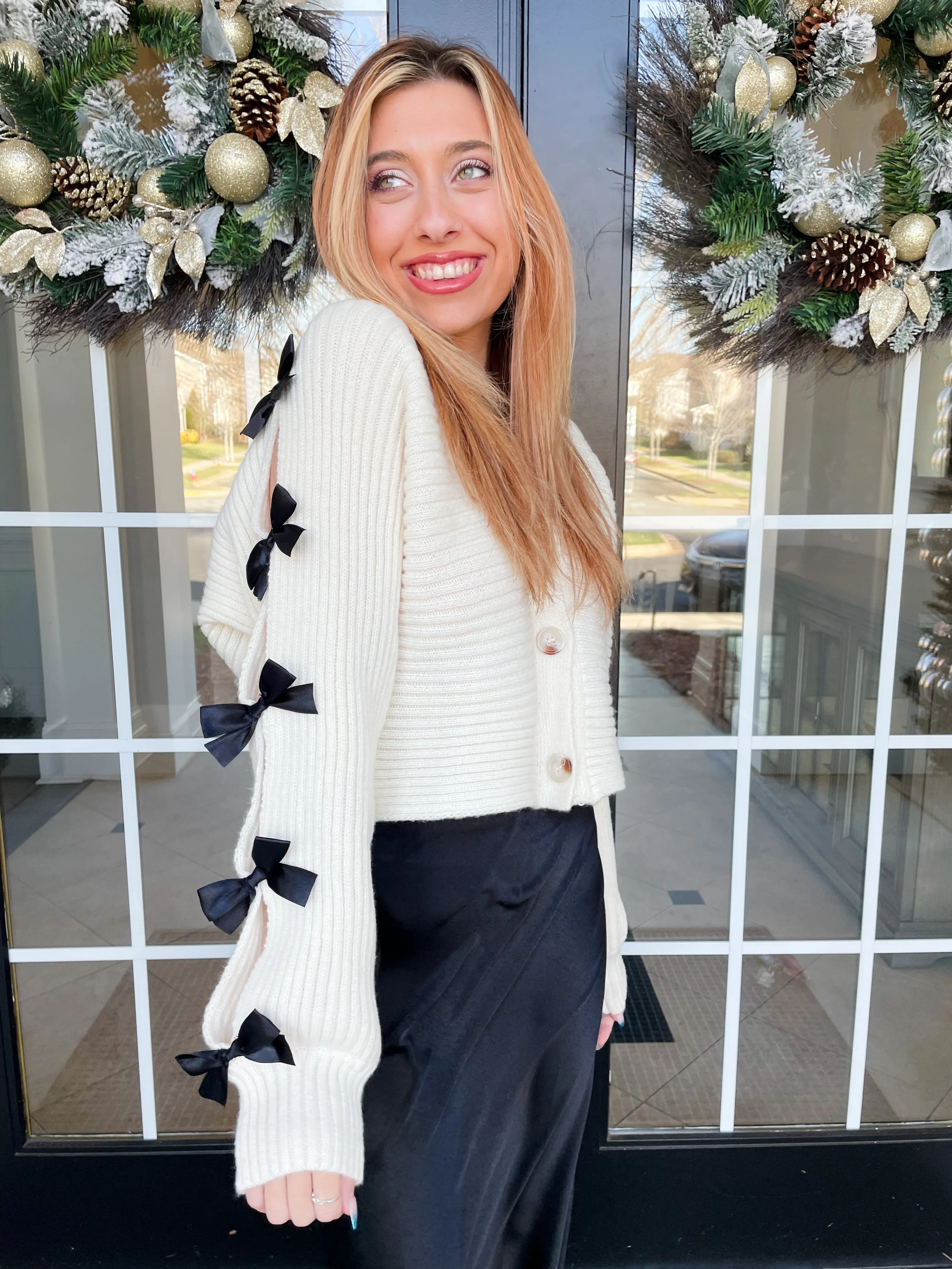 Matchmaker Bow Cardigan