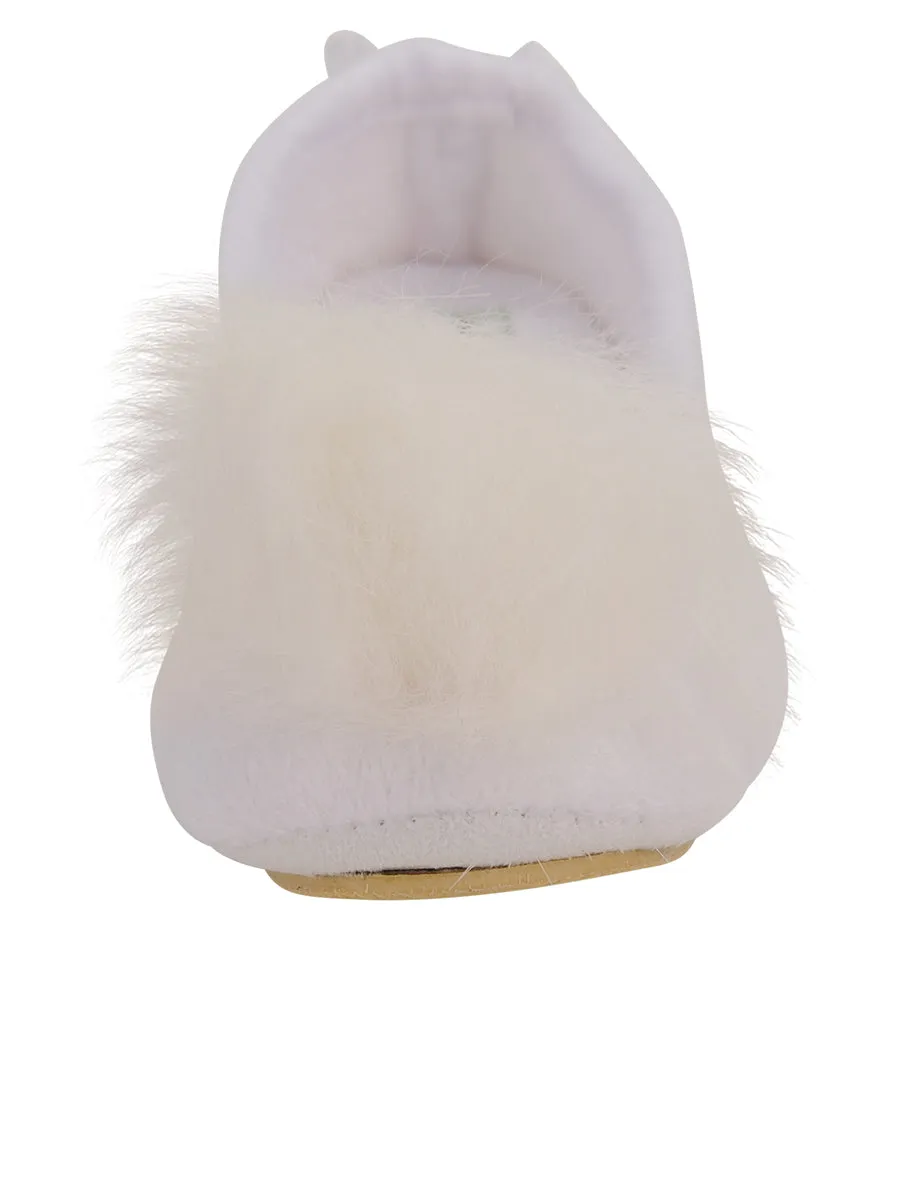 Meghan Faux Fur Pom Slipper