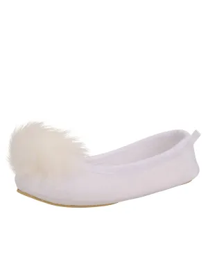 Meghan Faux Fur Pom Slipper