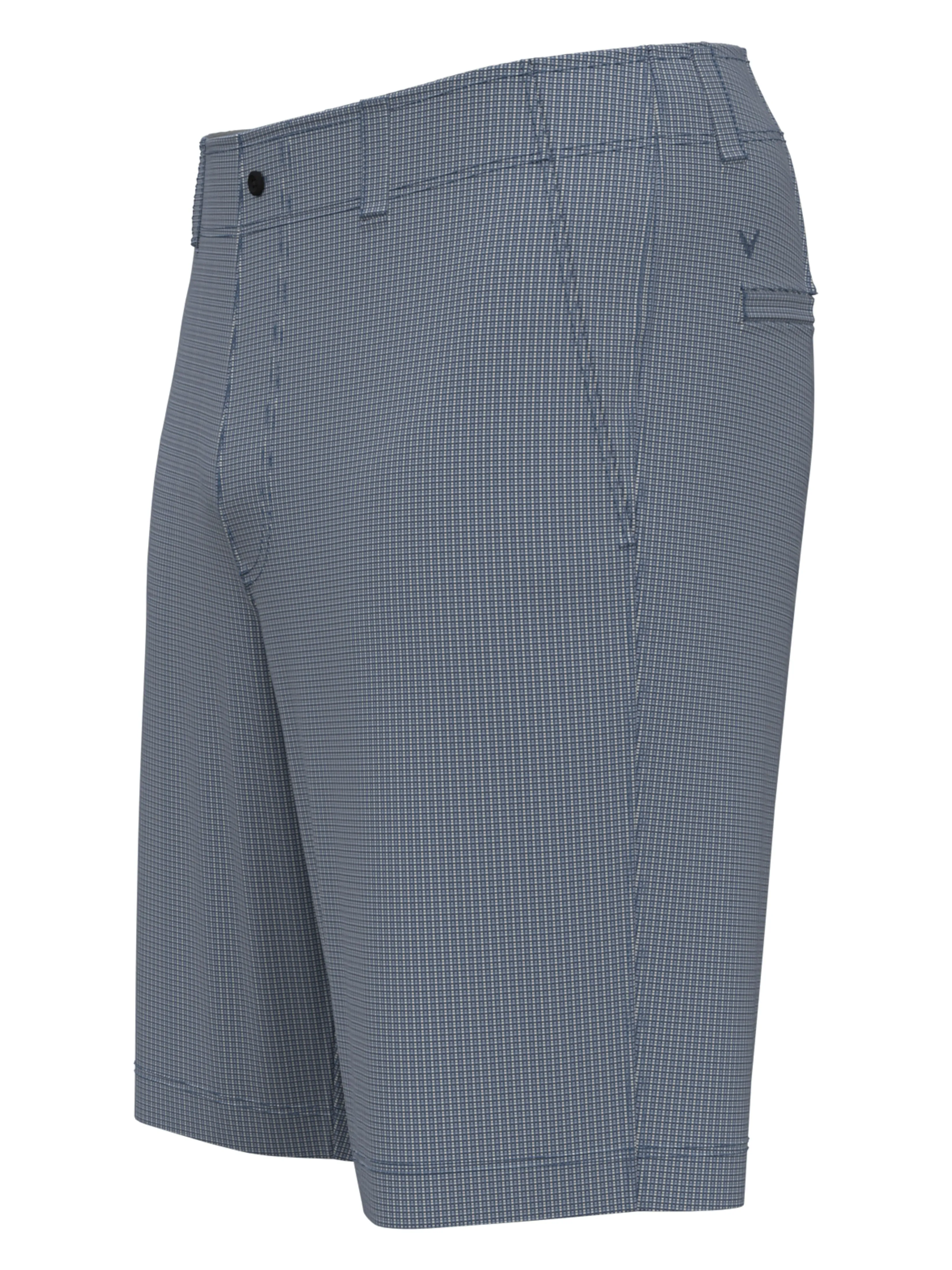 Mens Flat Front Mini Texture Print Golf Short