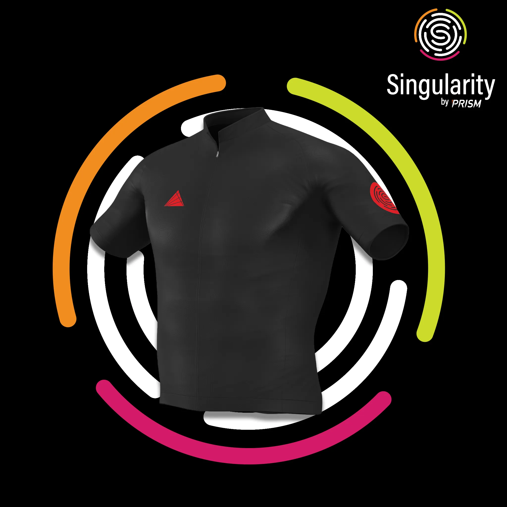 Men's Singularity Block Fire Engine Red Logo