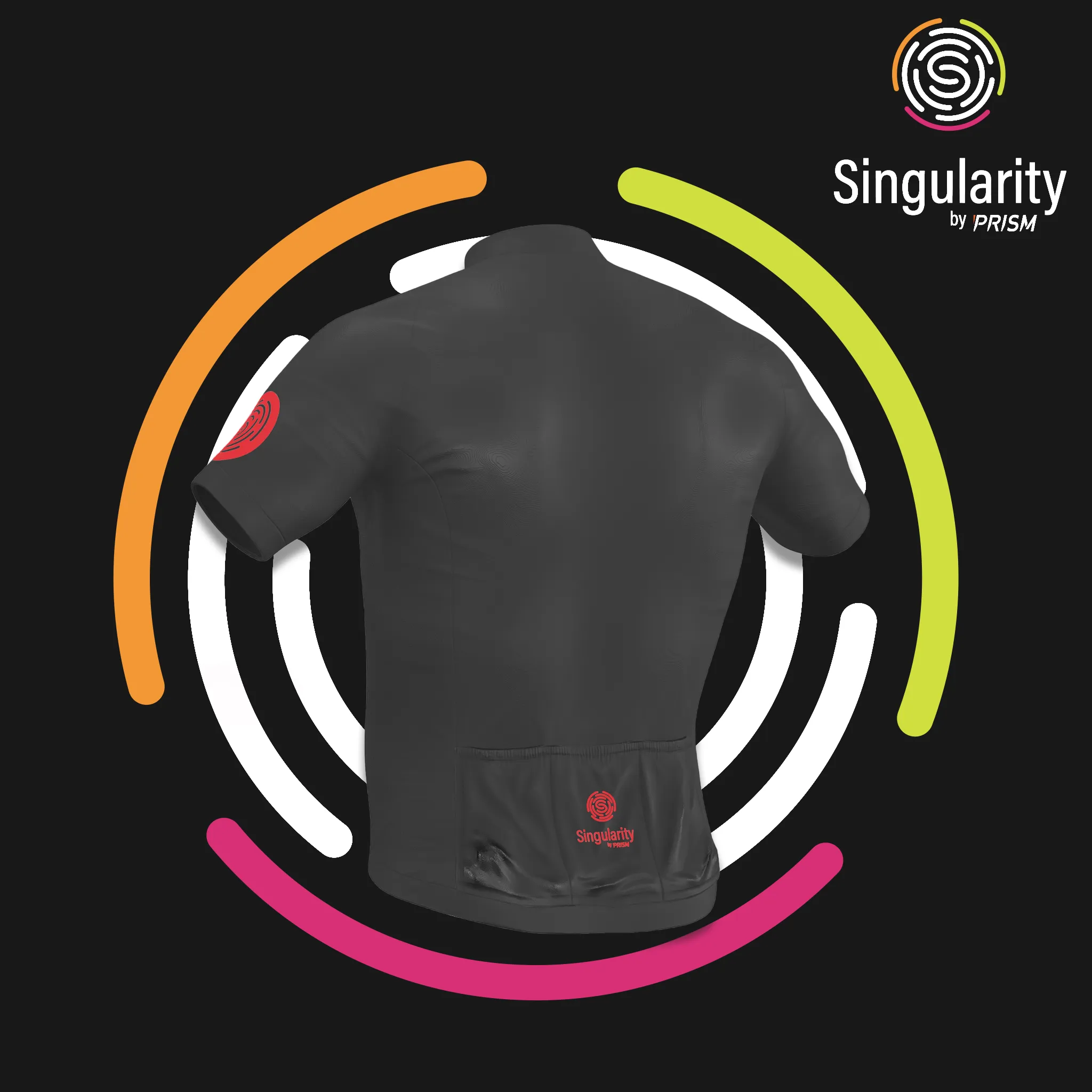 Men's Singularity Block Fire Engine Red Logo