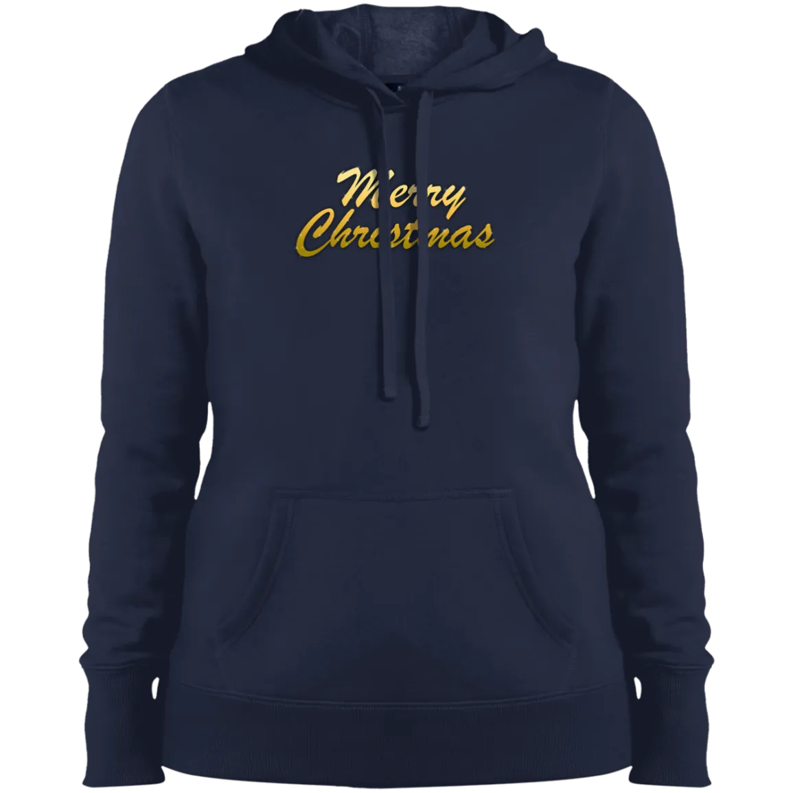 Merry Christmas Ladies Pullover Hooded Sweatshirt