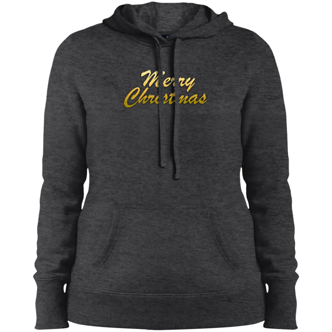 Merry Christmas Ladies Pullover Hooded Sweatshirt