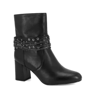 Metal Chain Square Heels Handmade Woman Boots